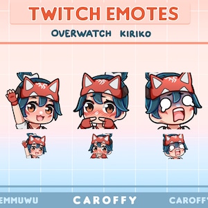 Cute Overwatch Kiriko Emotes | Twitch, Discord, Youtube