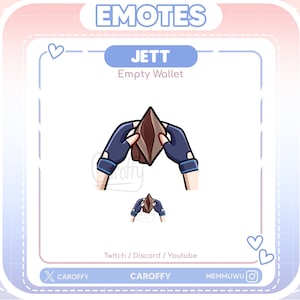 Emote fofo de Valorant Jett | Waller Vazio | Twitch, Discord, Youtube