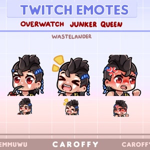 Cute Overwatch Junker Queen Emotes | Twitch, Discord, Youtube