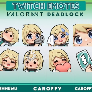 Cute Valorant Deadlock Emotes BUNDLE | Twitch, Discord, Youtube