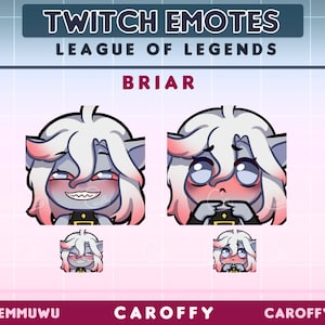Cute Briar Emote BUNDLE | League of Legends | Twitch, Discord, Youtube