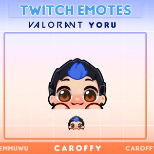 Cute Valorant Yoru Emote | Peek | Twitch, Discord, Youtube