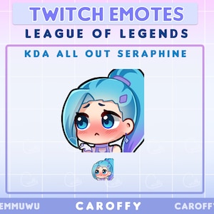 Cute KDA All Out Seraphine Emote | League of Legends | Twitch, Discord, Youtube
