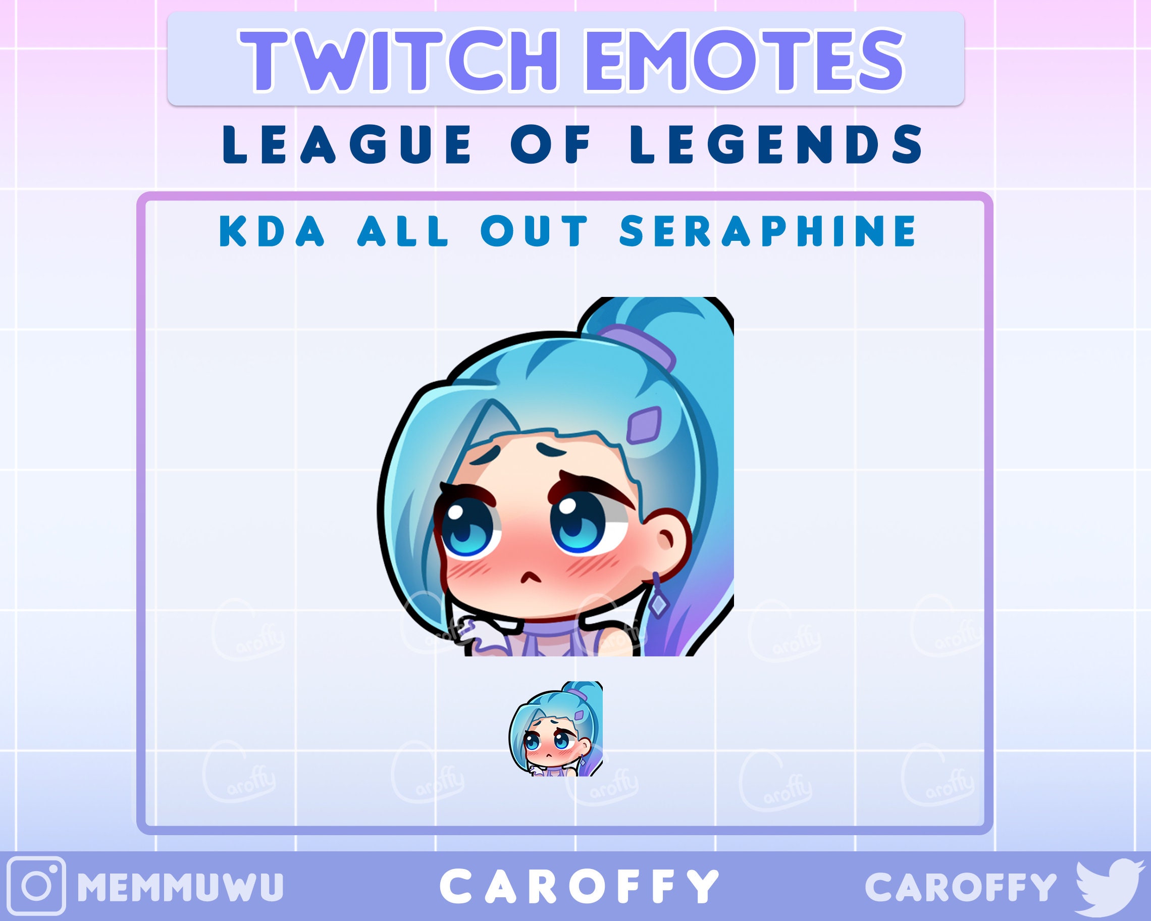 Cute KDA All Out Seraphine Emote | League of Legends