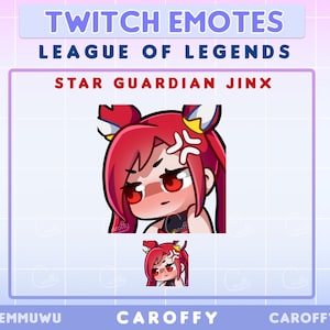 Cute Star Guardian Jinx Emote | League of Legends | Twitch, Discord, Youtube