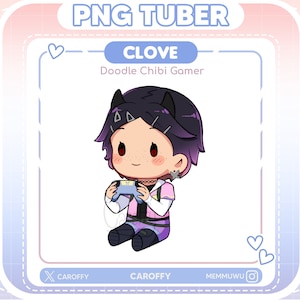 Cute Valorant Clove PNGtuber Model | Doodle Chibi Gamer | Twitch, Discord