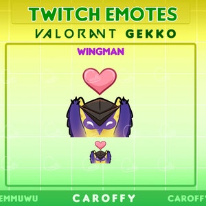 Cute Valorant Gekko Emote | Wingman | Twitch, Discord, Youtube