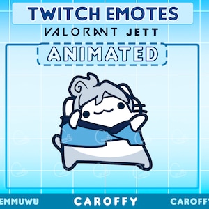 Simpatica emote ANIMATA Valorant Jett / Cat Dance / Twitch, Discord