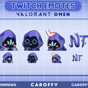 Cute Valorant Omen Emotes | Twitch, Discord, Youtube