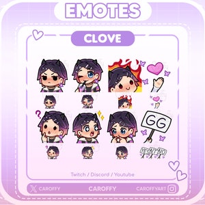 Cute Valorant Clove Emotes | BUNDLE | Twitch, Discord, Youtube