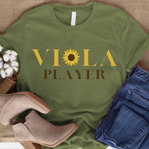 Viola Shirt, Sunflower, I&#39;m a Violist T-Shirt, Viola Jokes, Funny Viola Shirt, I Play the Viola, Gift for Viola Players, Funny Music Tshirt
