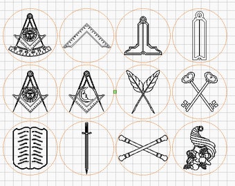 Masonic Jewel SVG DXF Files | Digital Files ONLY | Blue Masonic Jewel SVG DXF Files | Digital Files ONLY | Blue