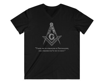 Masonic Friendship Quote V-Neck | So Mote It Be | Masonic Shirt | Freemason Shirts | Fraternity Shirts | All Seeing Eye