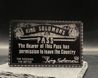 King Solomon’s Pass | Masonic Gift | Gift For Freemason | Freemasonry | Free And Accepted Mason Gift | Blue Lodge Gift | Lodge Gift