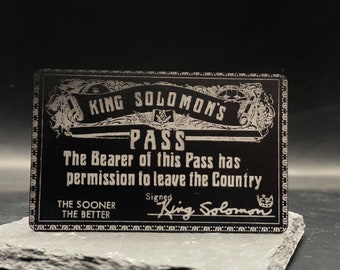 King Solomon's Pass | Freemason Gift