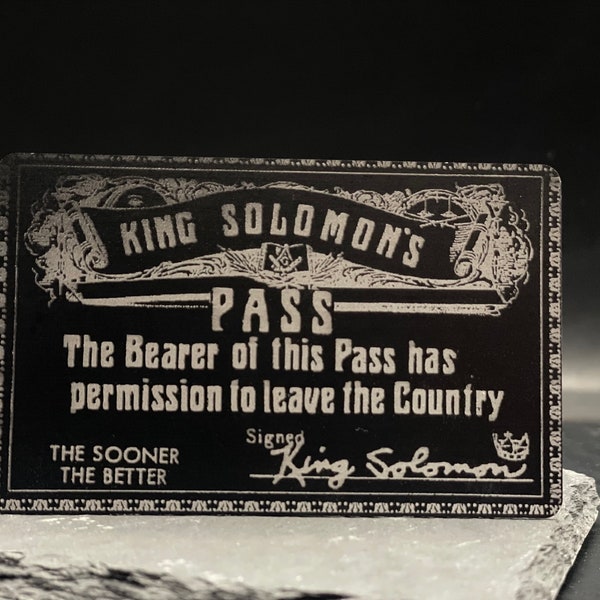 King Solomon’s Pass | Masonic Gift | Gift For Freemason | Freemasonry | Free And Accepted Mason Gift | Blue Lodge Gift | Lodge Gift