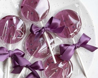 10 Blueberry Lavender Lollipops