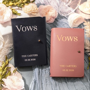 Personalized Leather Vow Books, His/Her Vow Books, Wedding Vow Books, Bridal Shower Gifts, Custom Vows Book, Personalized Wedding Gift