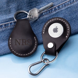Apple air tag holder, leather air tag keychain, genuine leather apple airtag holder, leather apple tag keychain, air tag holder keychain