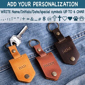 Daddy Carry Me New Born Keepsake - Personalized Leather Upload Photo Keychain Designed By Hernia Requisite