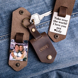 Custom Leather Keychain Graduation Gift for Boyfriend 2021 | Etsy