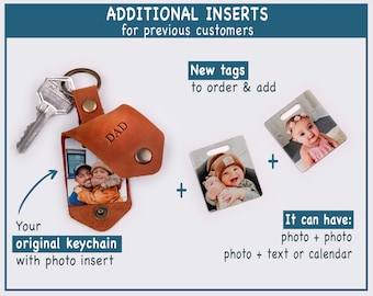 Additional inserts for the keychain. ONLY for previous buyers - in order to add a new photo to the old keychain