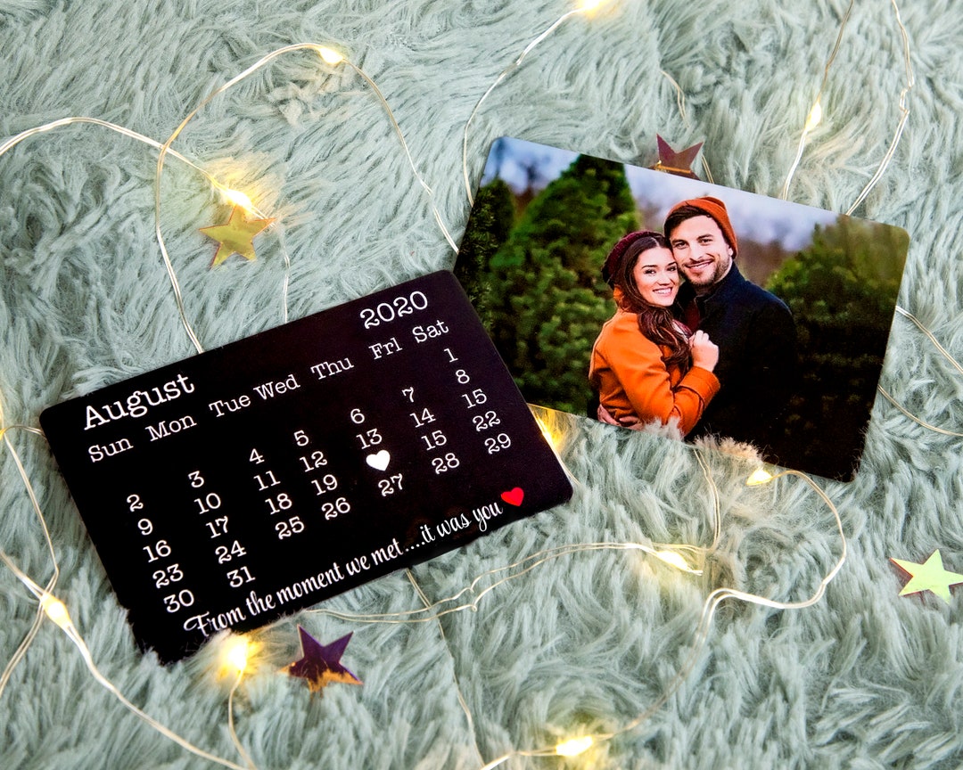 1st Date Anniversary Wallet Size Gift Wallet Size Main Date Etsy