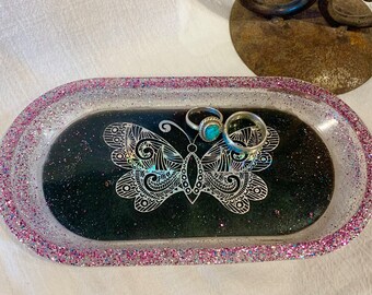 Butterfly Ring Dish, Holographic Butterfly, Butterfly Jewelry Dish, Ring Dish, Jewelry Storage