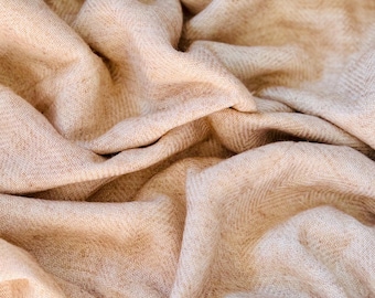 Handmade Pashmina Scarf Oatmeal Cream Woollen Boho Shawl Wedding Stole Wrap Mother's Day Gift