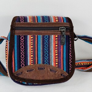 Petit sac unisexe en chanvre en cuir violet sac à bandoulière fait main sac à bandoulière homme et femme cadeau sac de voyage bohème hippie sac portefeuille