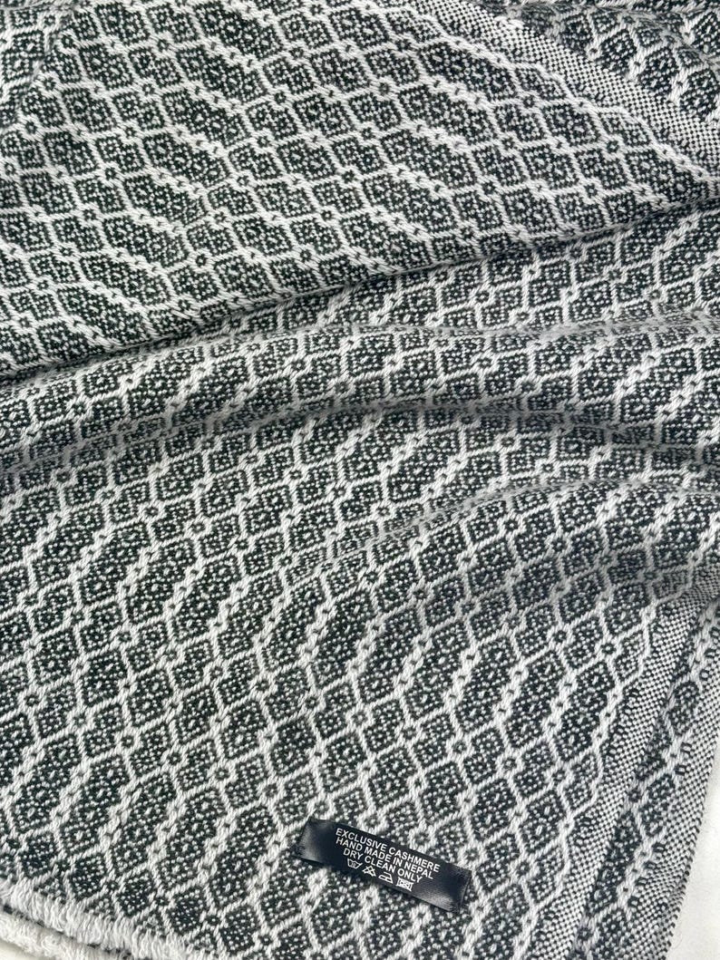 Corner Wrap Labelling Black Handwoven Pashmina Wool Blanket Boho Winter Wrap Bed Throw - Etsy ...