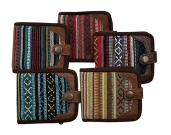 Handmade Hemp Leather Wallet: Unisex Nepali Money Bag Mother's Day Gift