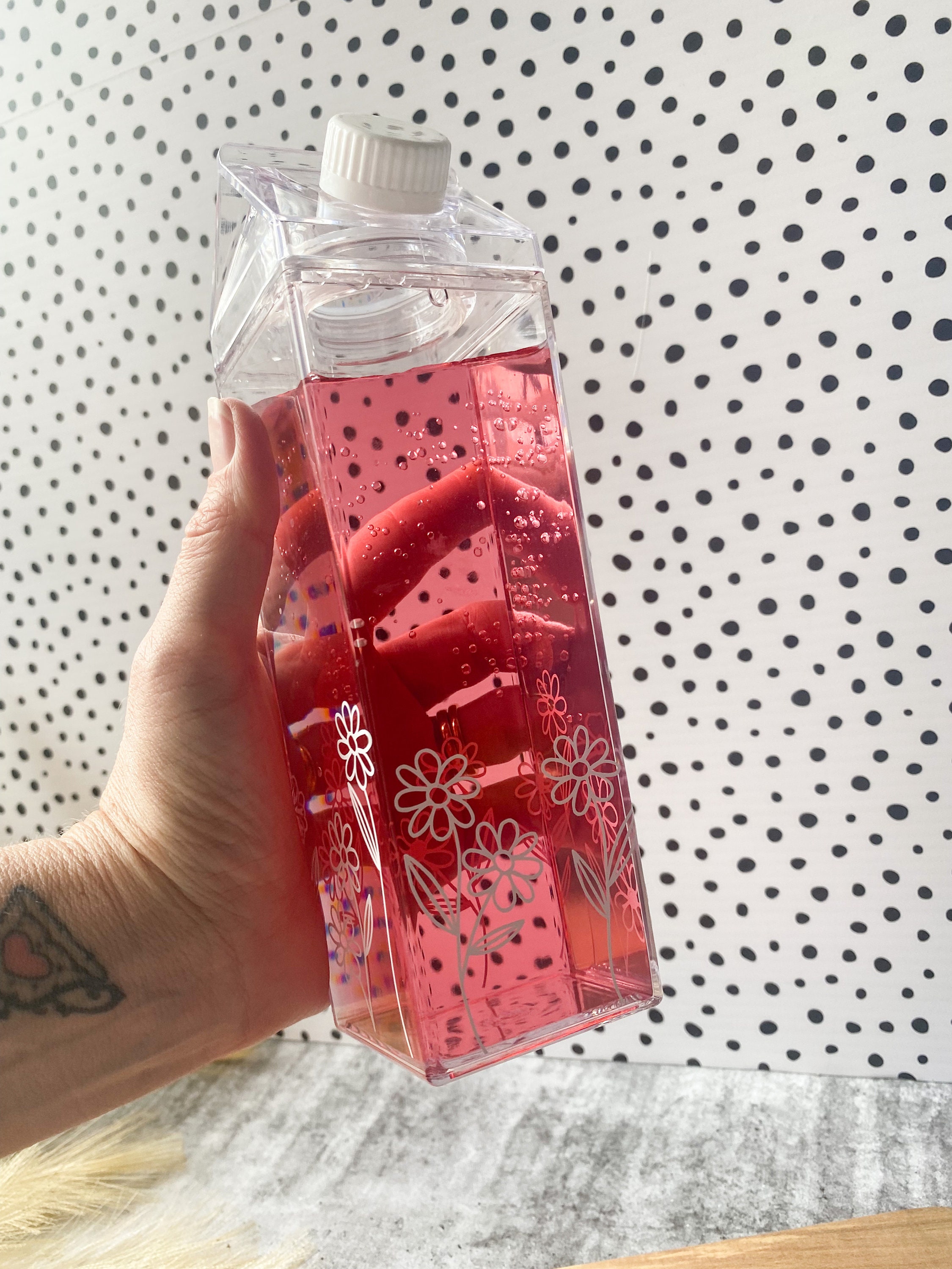 Clear Milk Bottle Water Bottle Personalised Water Bottle BPA Etsy