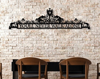 You'll Never Walk Alone Sign - Anfield Road Lovers Metal Wall Art - YNWA Lovers Gift