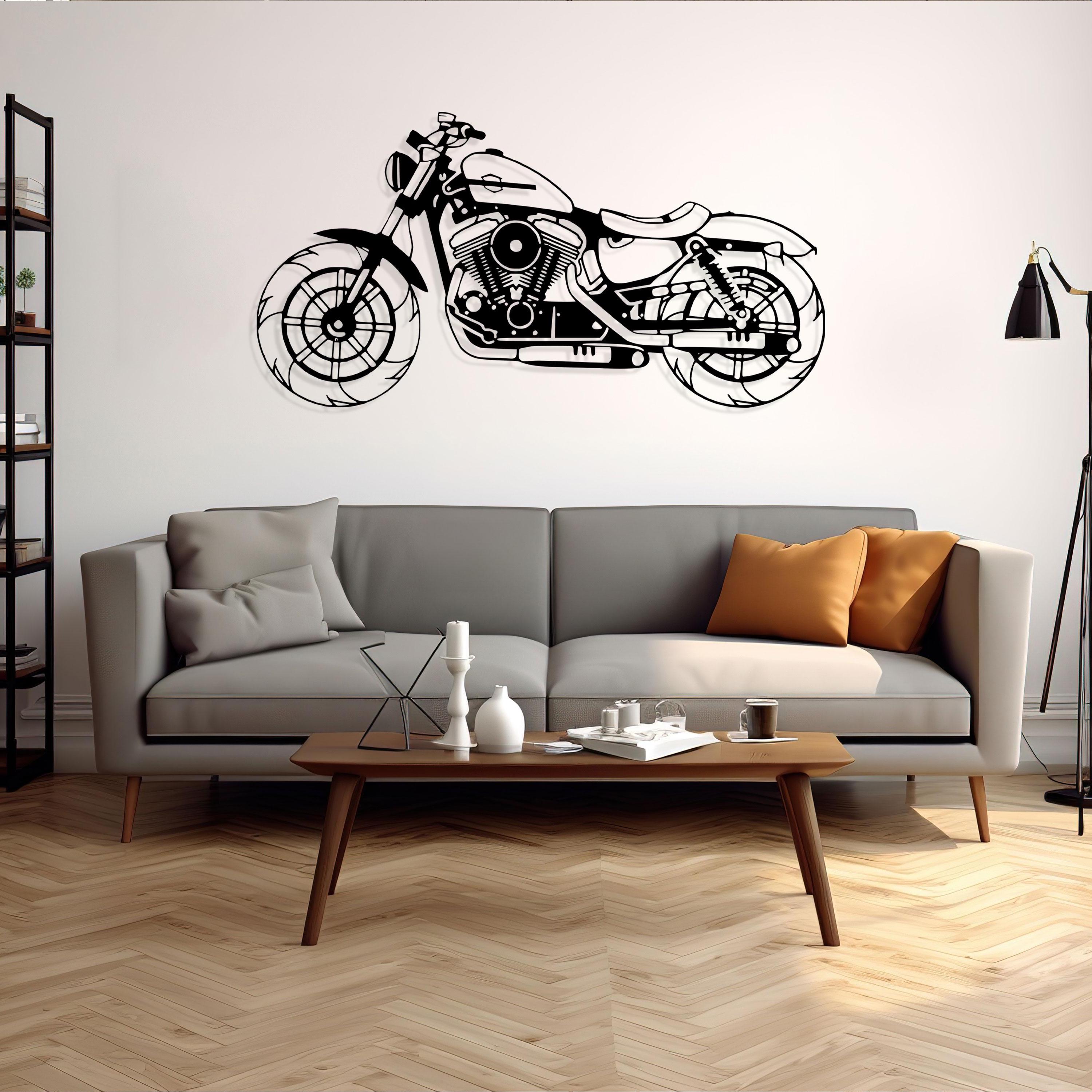 Harley Motor Metal Wall Art - Motor Lovers Birthday Gift - Motor Bar Metal Sign