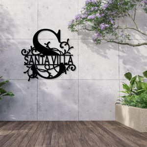 Personalized Metal Sign, Custom Metal Sign, Office Entry Wall Art, Villa Name Sign, Unique Family Gift, Best Gift, Valentine's Day gift