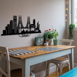 Tokyo Skyline Metal Wall Art – Unique Housewarming or Office Gift – Modern Japan Cityscape Decor – Free & Fast Shipping - Christmas Gift