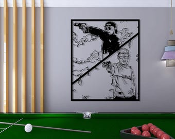 Kultige Schütze-Metallwand-Kunst, Manhöhlen-Dekor