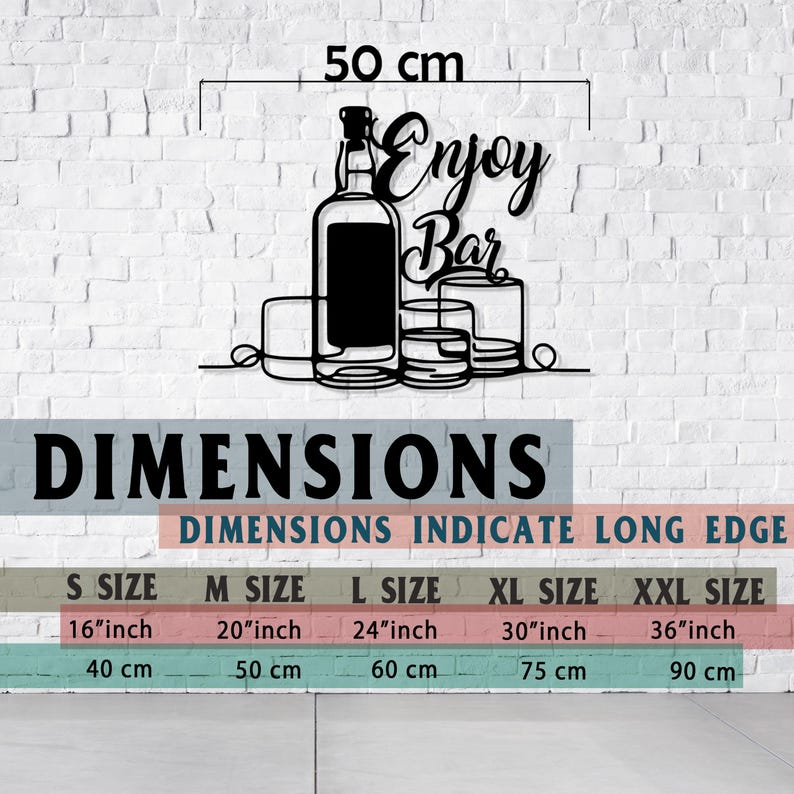 Personalized Metal Bar Name Sign, Custom Metal Home Bar Wall Art, Home