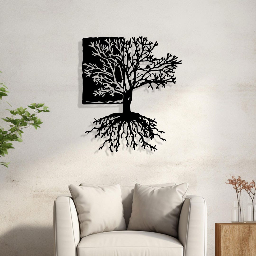 Tree of Life Metal Wall Art - Modern Home Decor - Unique Birthday Gift ...