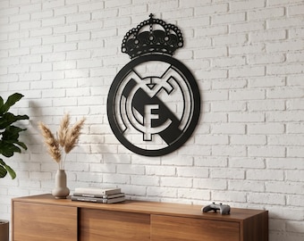 Metalowa dekoracja ścienna Real Madryt – stalowe logo Hala Madrid – kultowy prezent urodzinowy