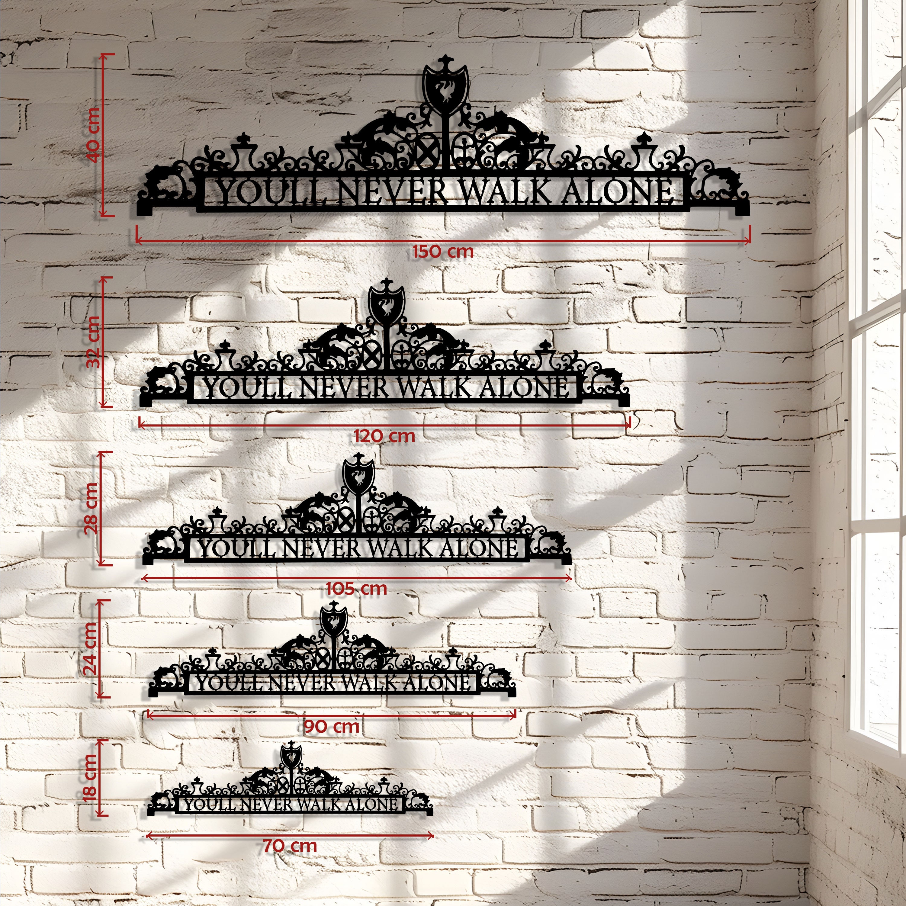 You'll Never Walk Alone Sign - Anfield Road Lovers Metal Wall Art