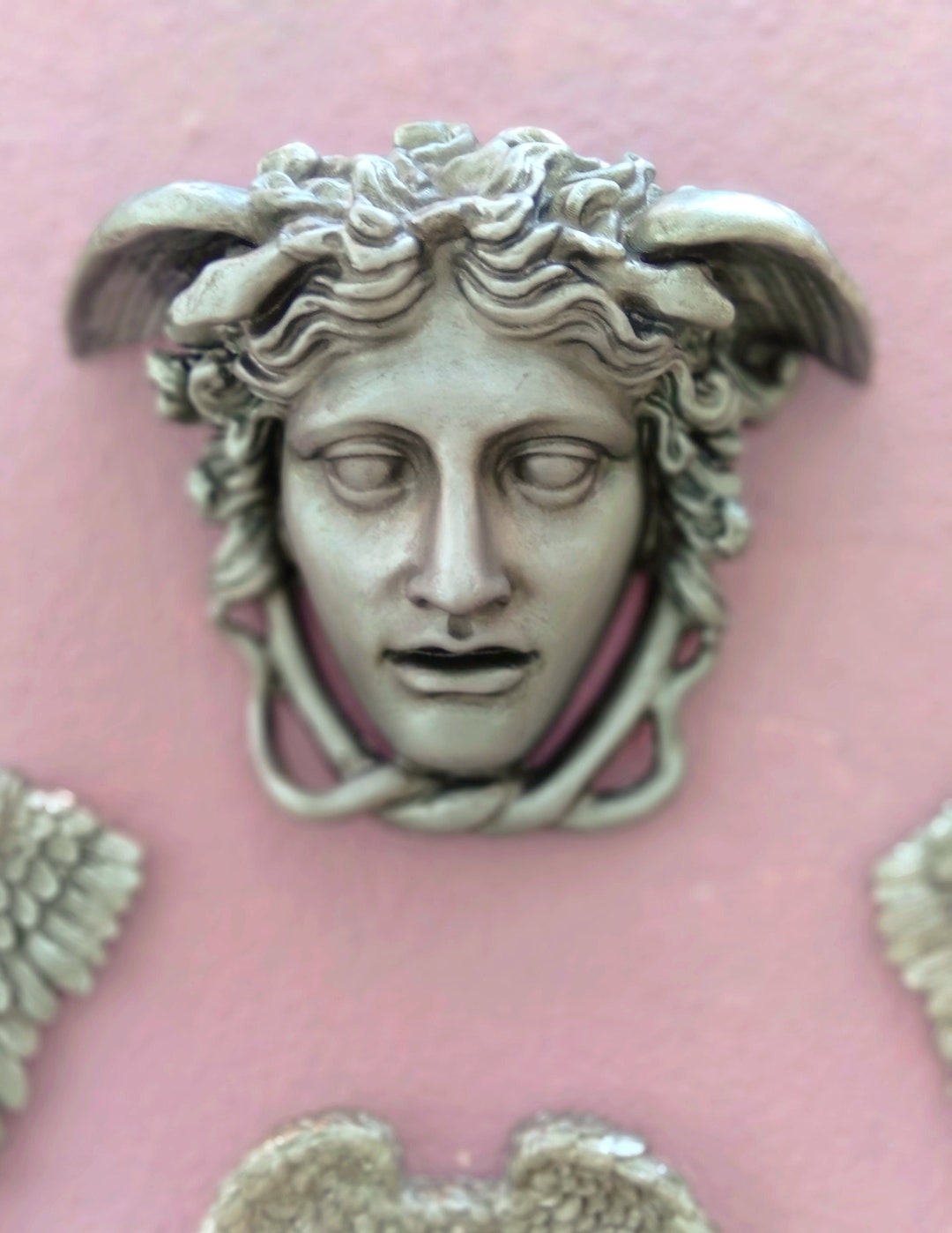 Medusa Wall Hanging Sculptureantique Painted Handmade Greek Etsy