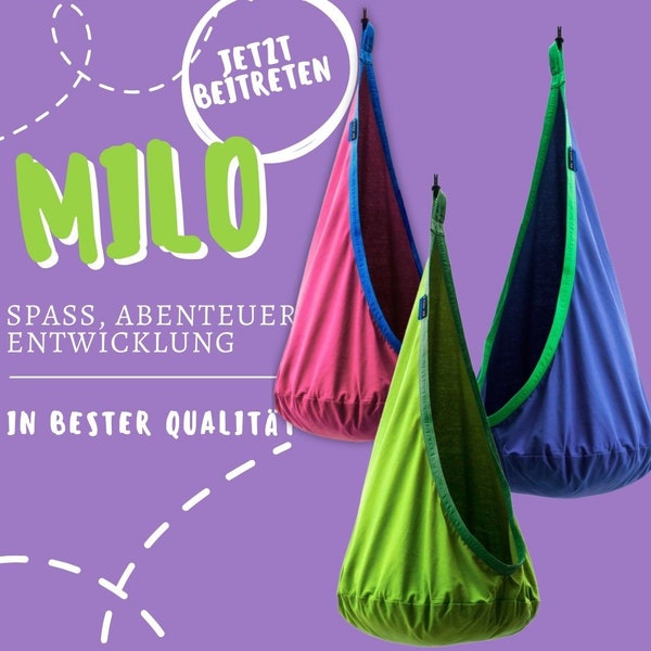 Potenza Milo Cocoon Hängehöhle für Kinder Hängesessel mit Kissen 100% Baumwolle max 100kg
