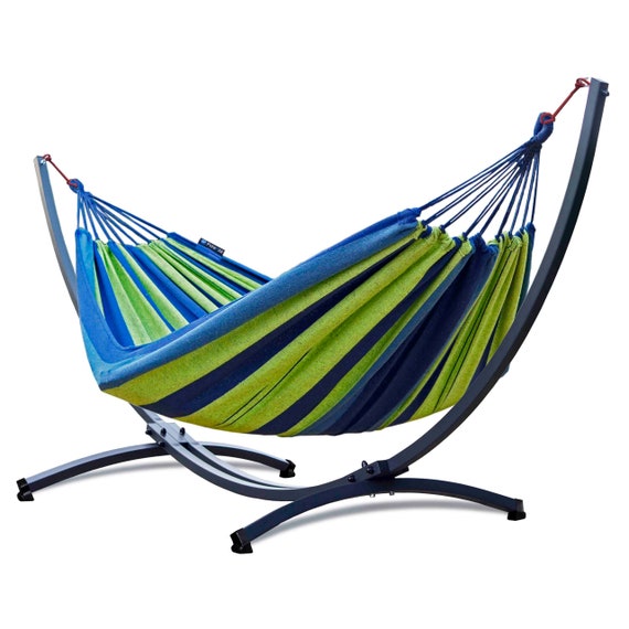 Scheermes vee complexiteit Potenza Hammock With Galvanized Frame for 2 People I Cotton - Etsy