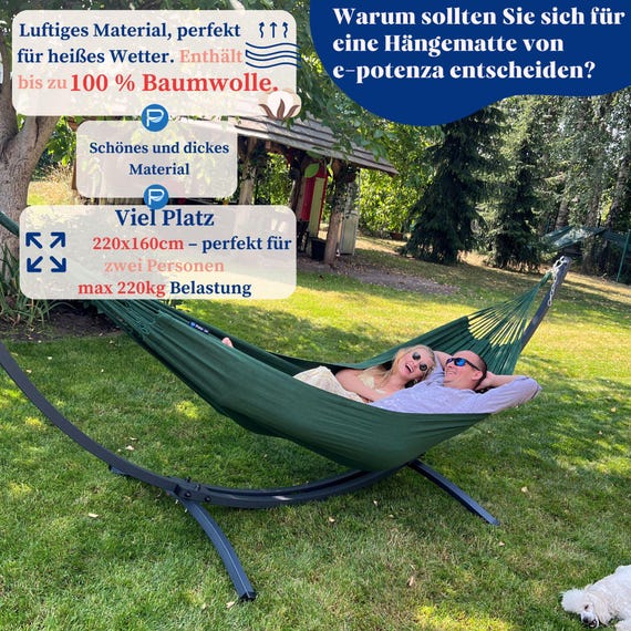 Hamac Sur Pied Confortable Robuste Pour 1 Ou 2 Personnes - Support Inclus Jusqu'à 200kg - Intérieur Ou Extérieur