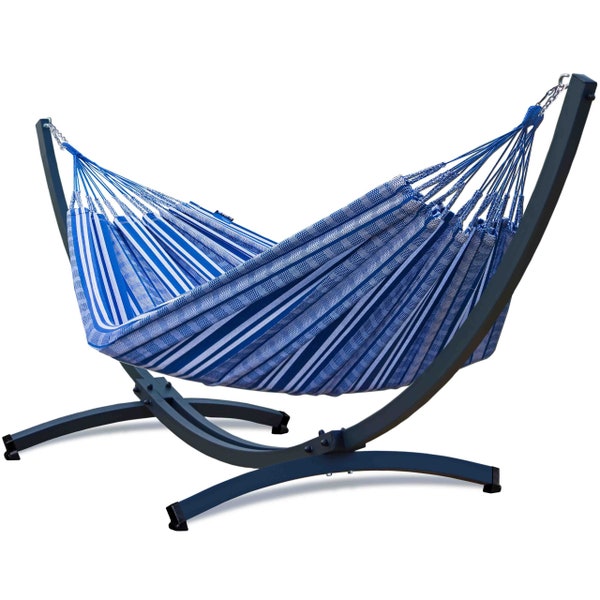 Potenza hammock with galvanized Tytan frame for 2 people I 100% cotton Pereira - double hammock I hammock frame 350kg