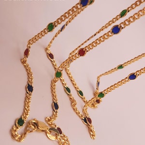 Vintage 14K Solid Gold Chain Unique Vintage Gold Chain