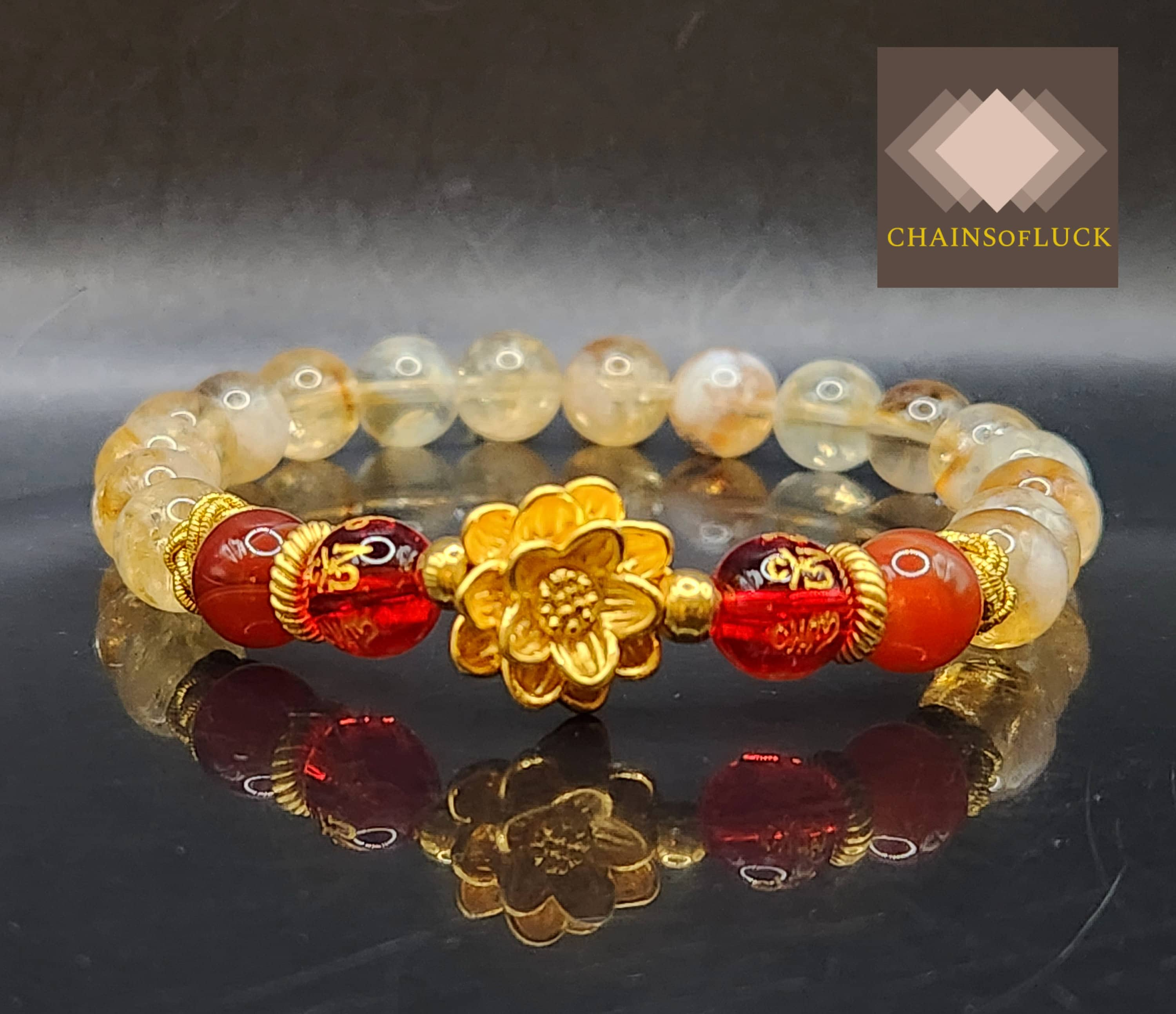 Citrine Crystal Wealth Bracelet - Feng Shui Wealth Bracelet, Everything  Else on Carousell