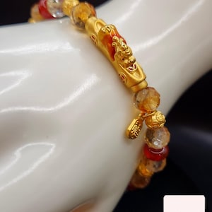 24K Real Gold Bracelet 24K Pi Xiu Bracelet Wealth Bracelet 24K Gold Real Feng Shui Bracelet 24K Chinese Good Luck Bracelet Pixiu Bracelet